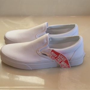white pair of vans